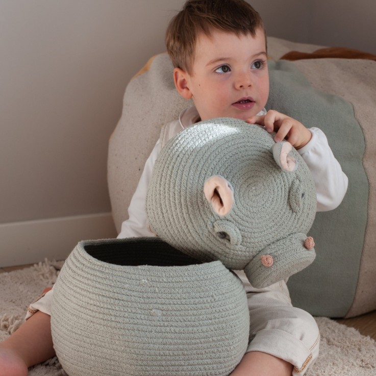 Panier Henry L'Hippopotame En Coton Animal Crew
