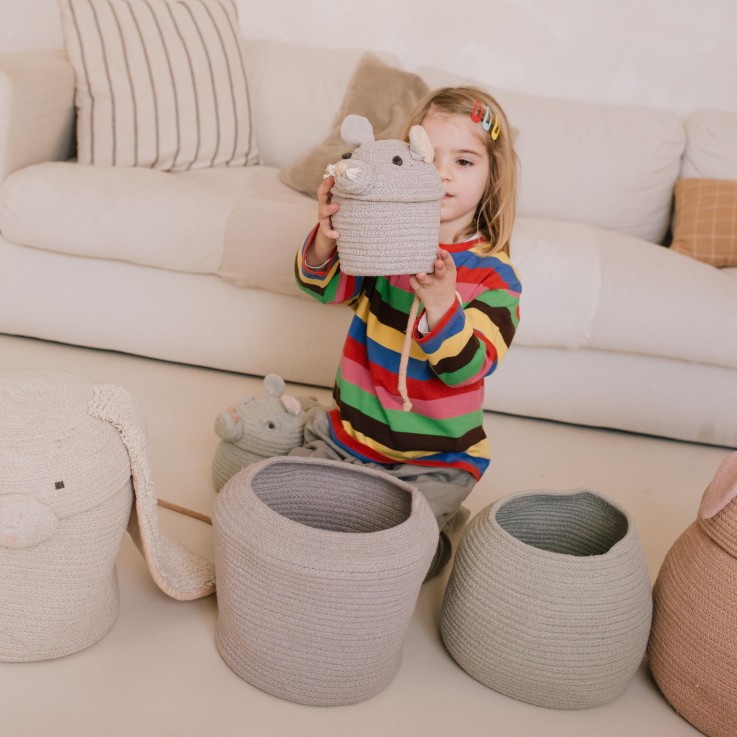  Panier Mini Renata Le Rat En Coton The Animal Crew