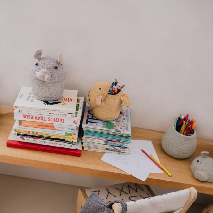  Panier Mini Renata Le Rat En Coton The Animal Crew