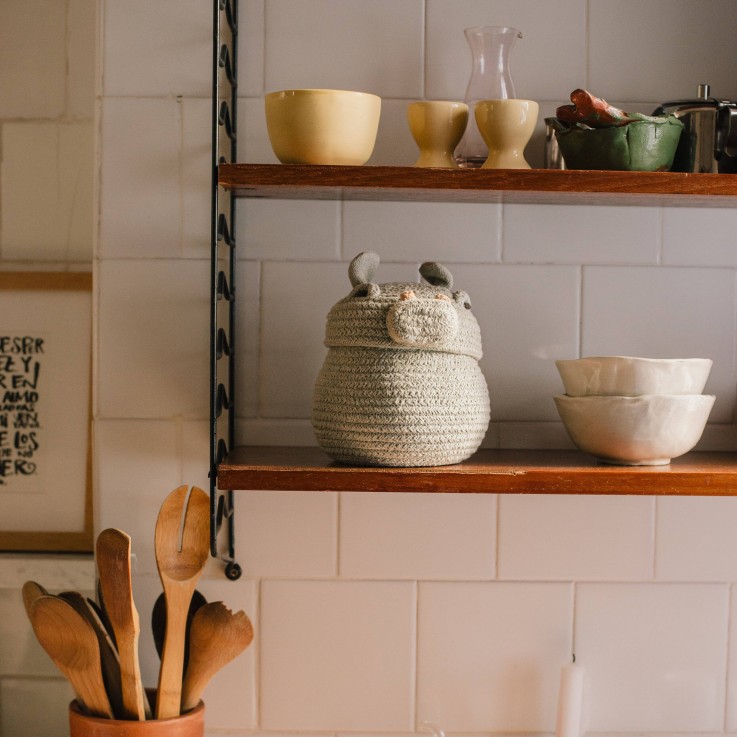 Panier Mini Henry L’Hippopotame En Coton The Animal Crew