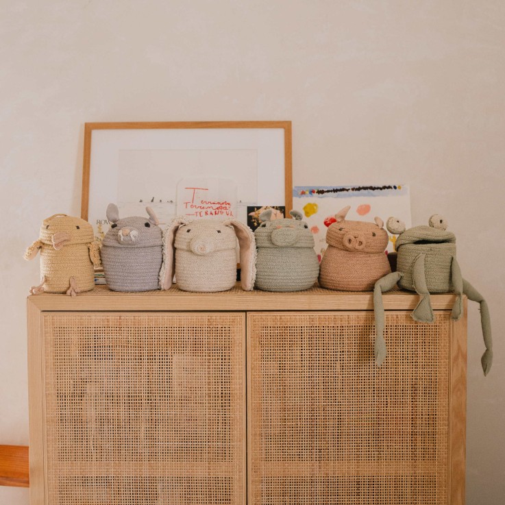 Panier Mini Rita Le Lapin En Coton The Animal Crew