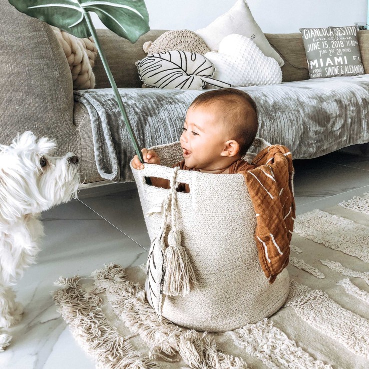 Panier Feuille En Coton Plants