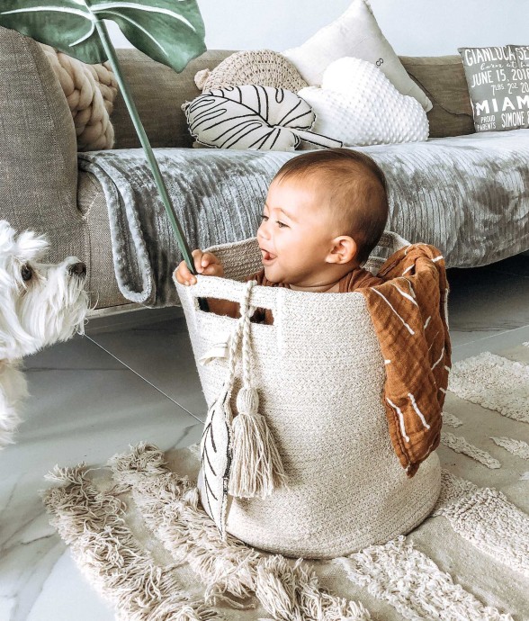 Panier Feuille En Coton Plants