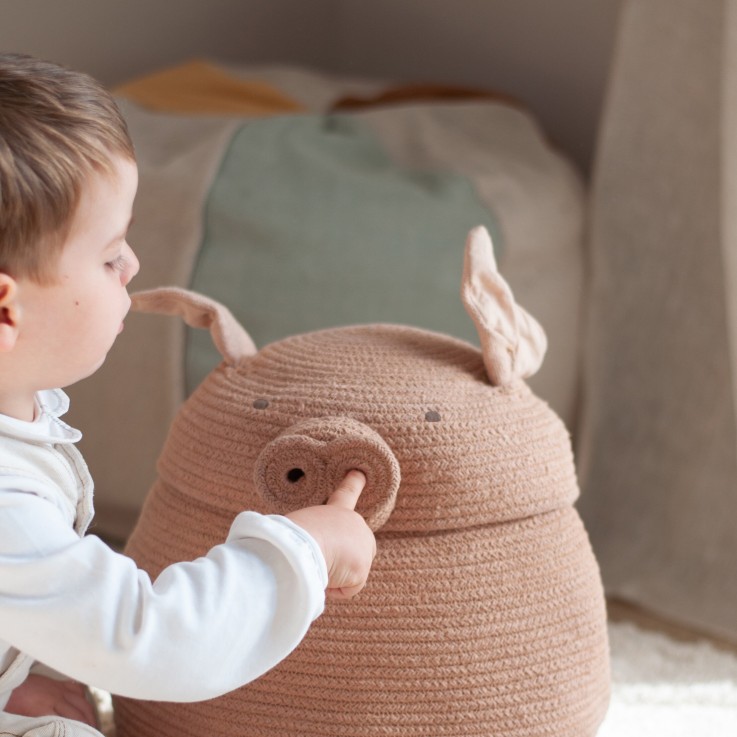 Panier Le Cochon Peggy En Coton Animal Crew