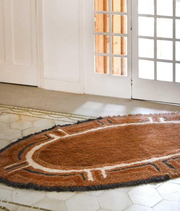 Tapis À Laine Rectangulaire...