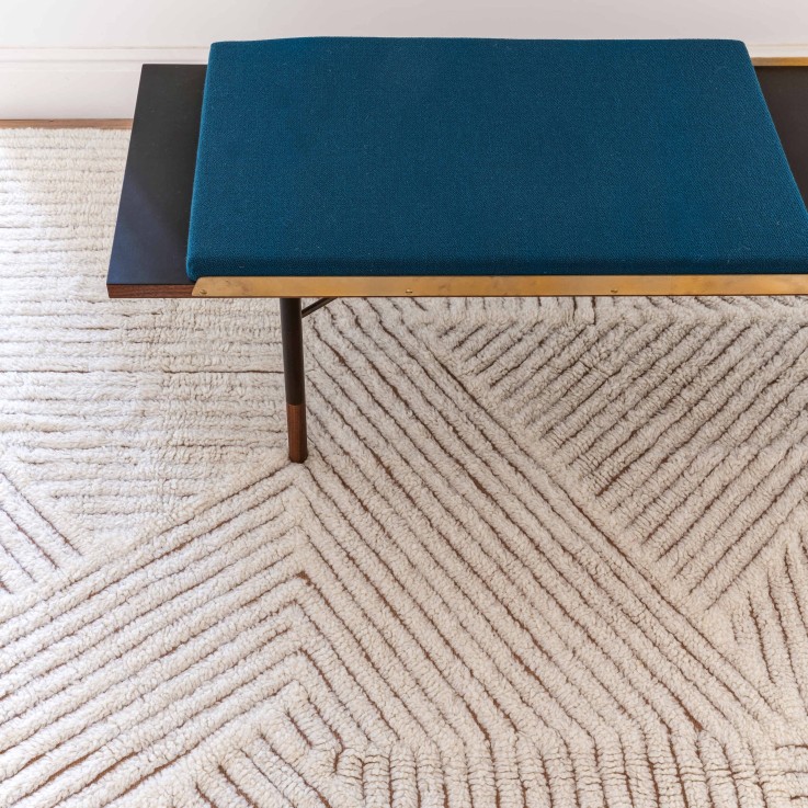 Tapis À Laine Rectangulaire Fields