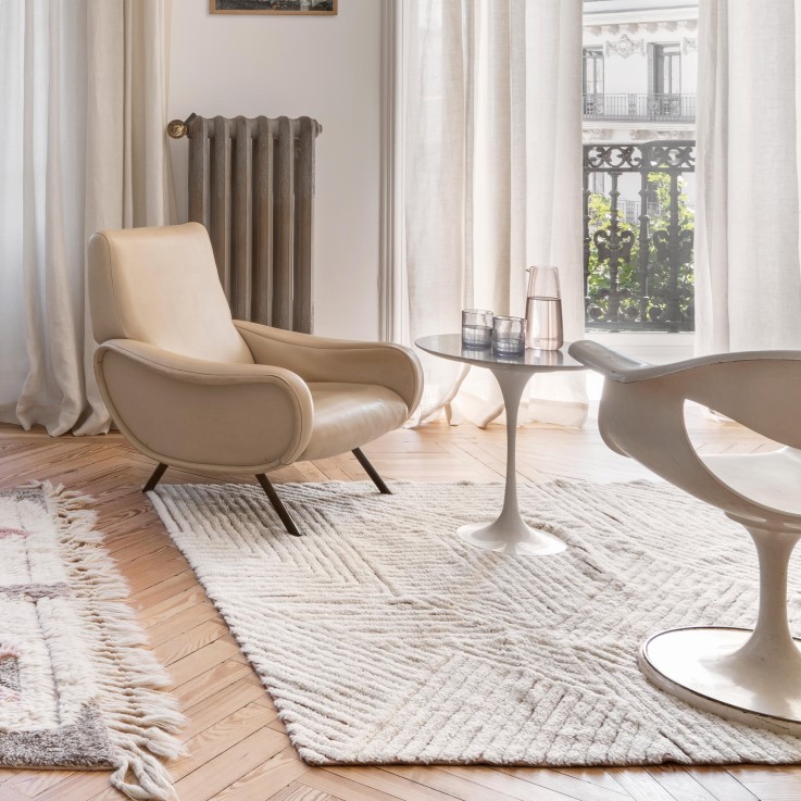 Tapis À Laine Rectangulaire Fields