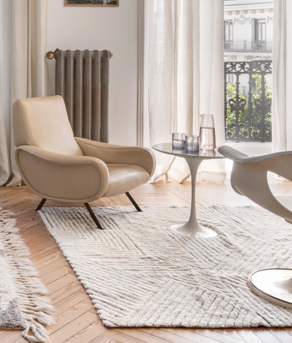 Tapis À Laine Rectangulaire...