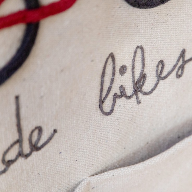 Porte-Poche Mural Cool Kids Ride Bikes En Coton Eco City