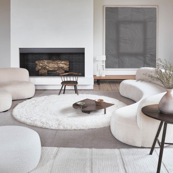 Tapis En Laine Rond Arctic Sheep Of The World