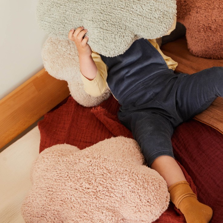 Coussin De Sol En Coton Nuages Chasse Aux Champignons