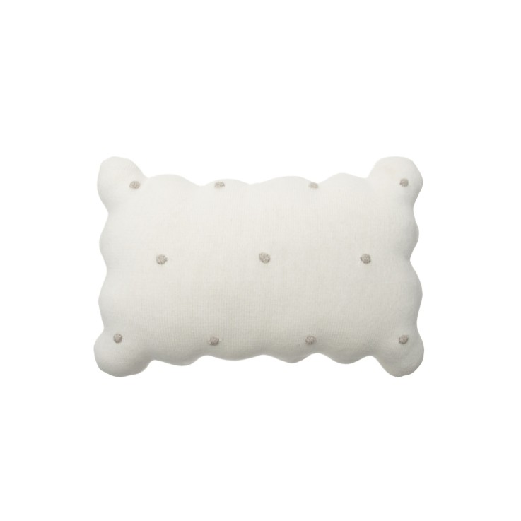 Coussin Tricoté En Coton Biscuit Dune Buiscuit