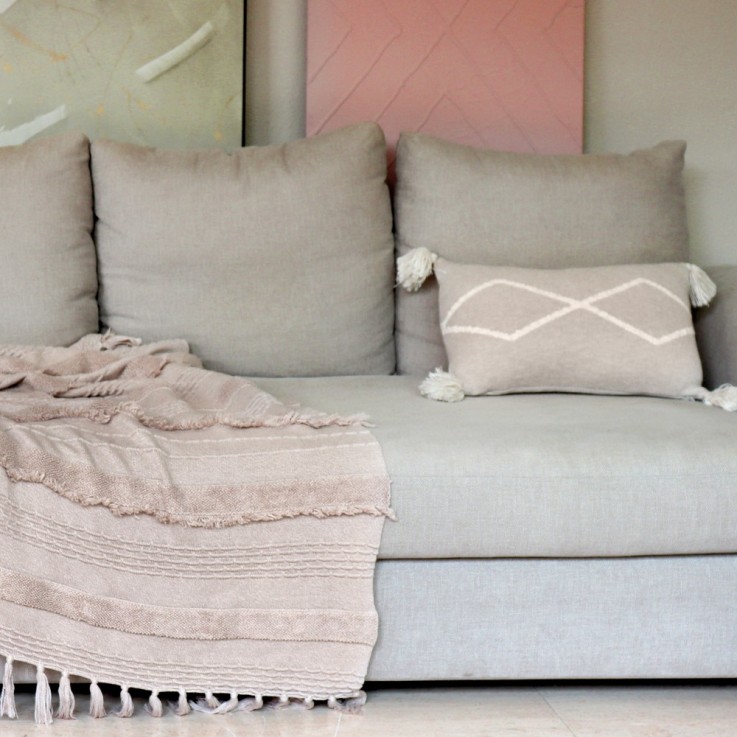 Coussin Tricoté En Coton Oasis Soft Linen Bereber Style