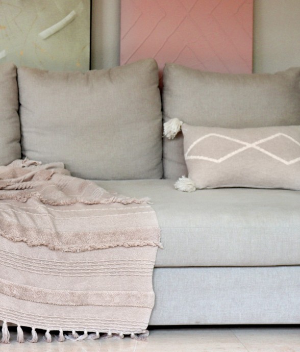 Coussin Tricoté En Coton...