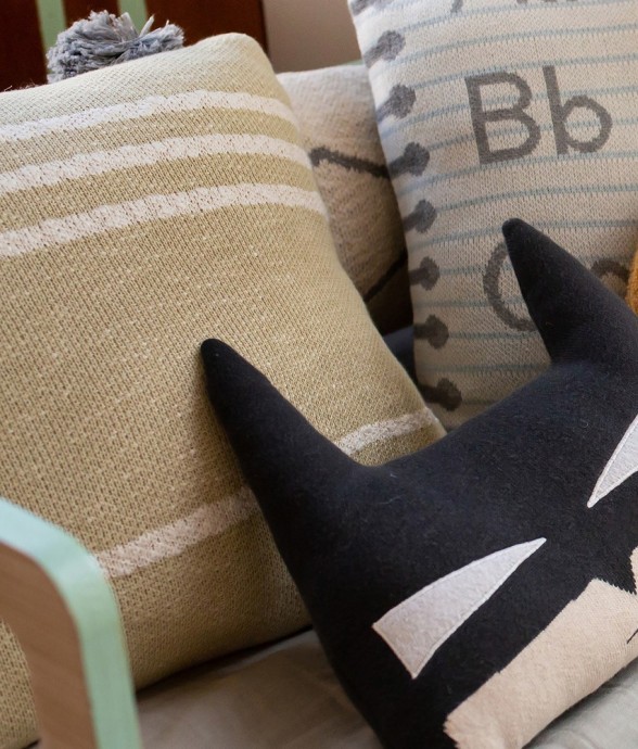 Coussin Tricoté En Coton...