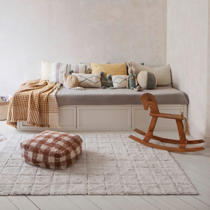 Pouf En Coton Vichy Little Chefs