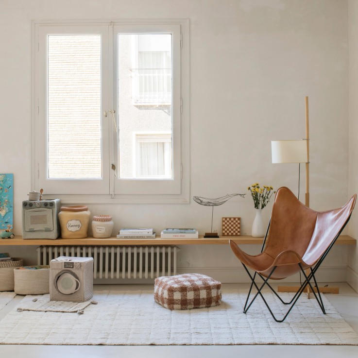 Pouf En Coton Vichy Little Chefs