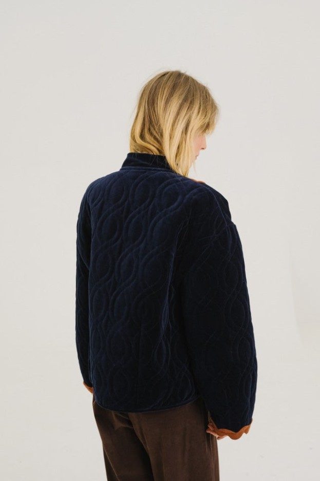 Veste Brodée Jay Mira Bleu