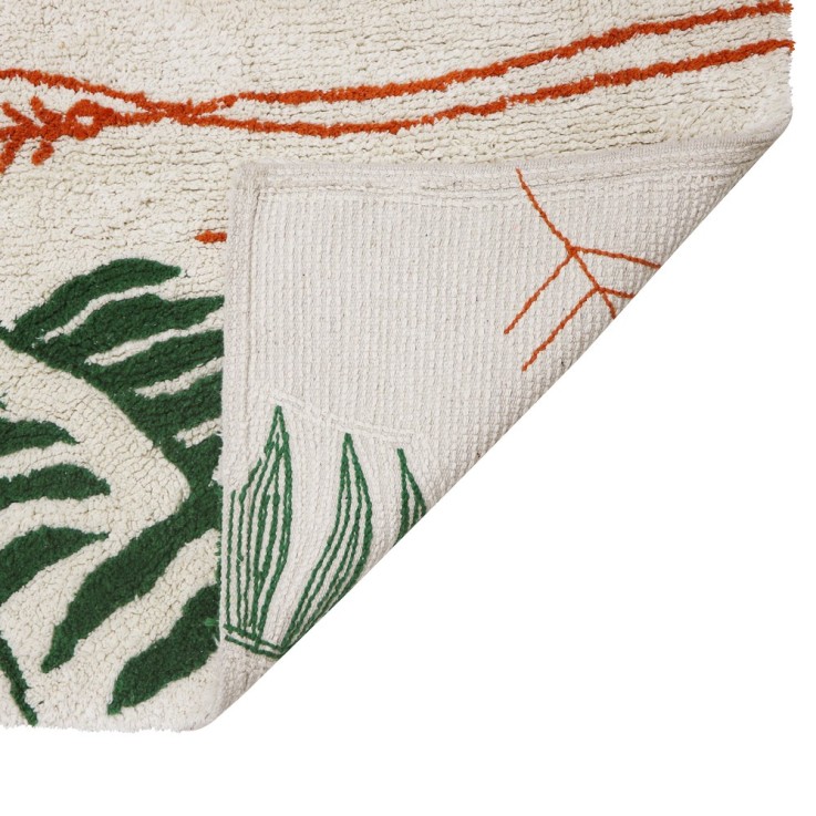 Tapis Rectangulaire En Coton Plantes Botaniques Plants