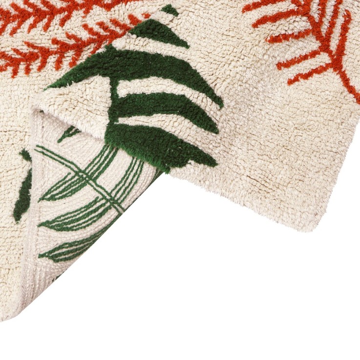 Tapis Rectangulaire En Coton Plantes Botaniques Plants