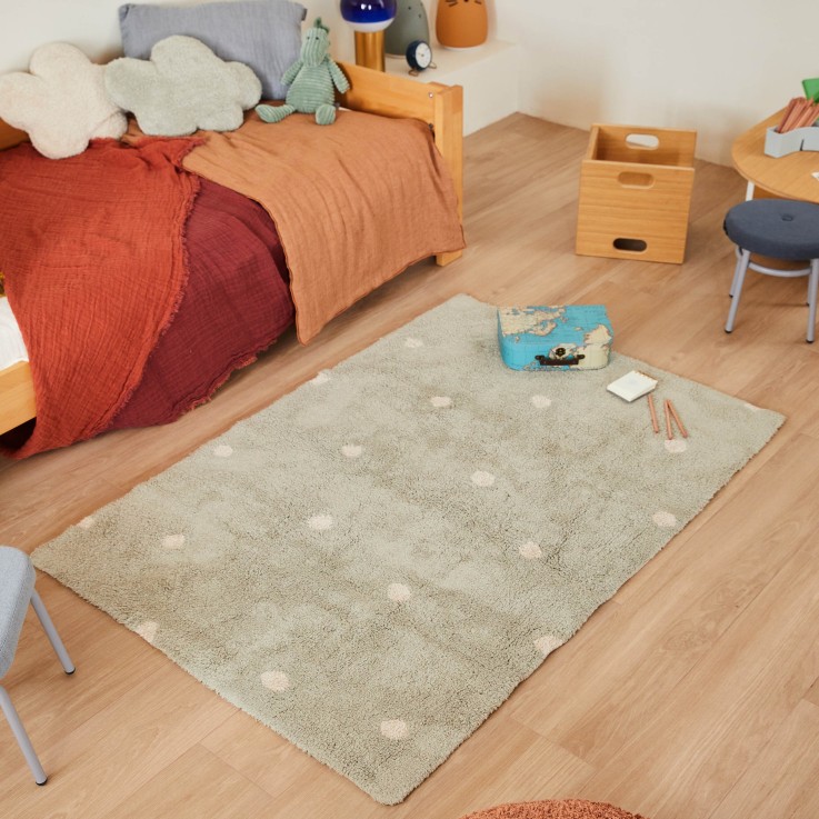 Tapis Rectangulaire En Coton À Pois Chasse Aux Champignons