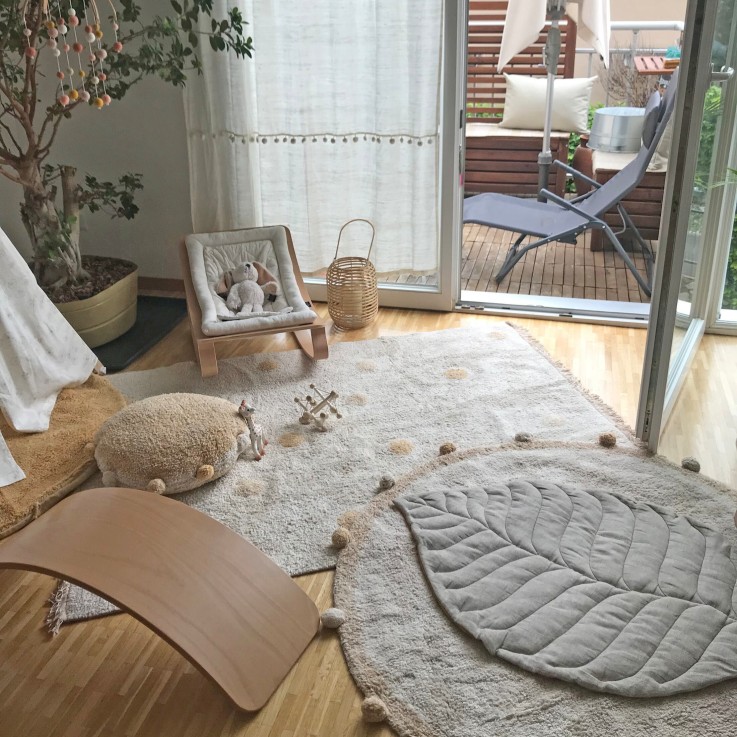 Tapis Rond En Coton Bubbly