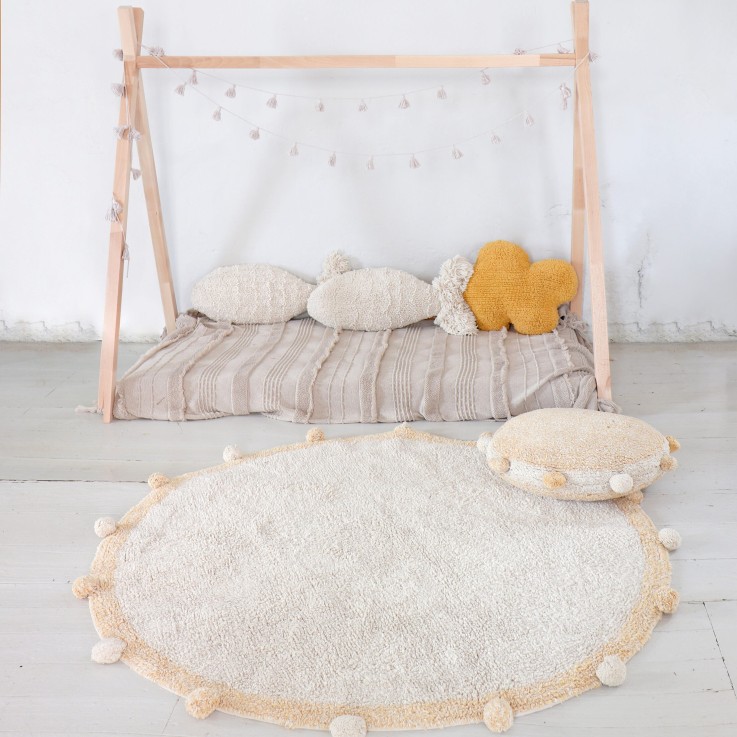 Tapis Rond En Coton Bubbly