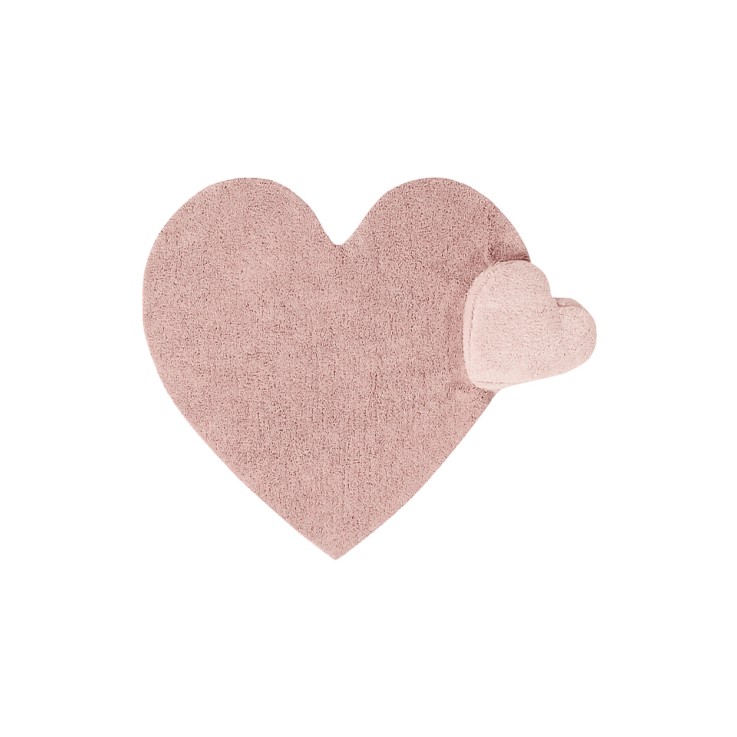 Tapis Cœur En Coton Amour Puffy
