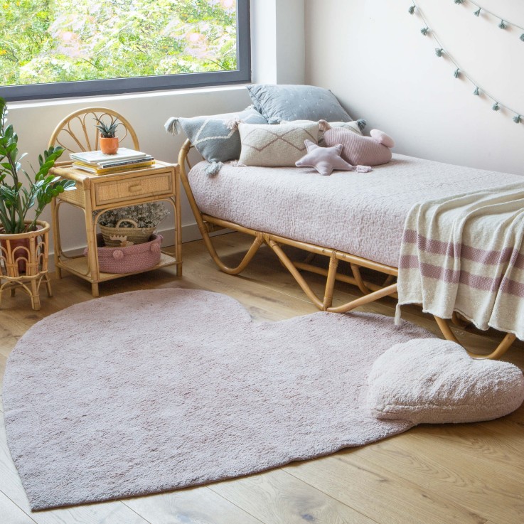 Tapis Cœur En Coton Amour Puffy