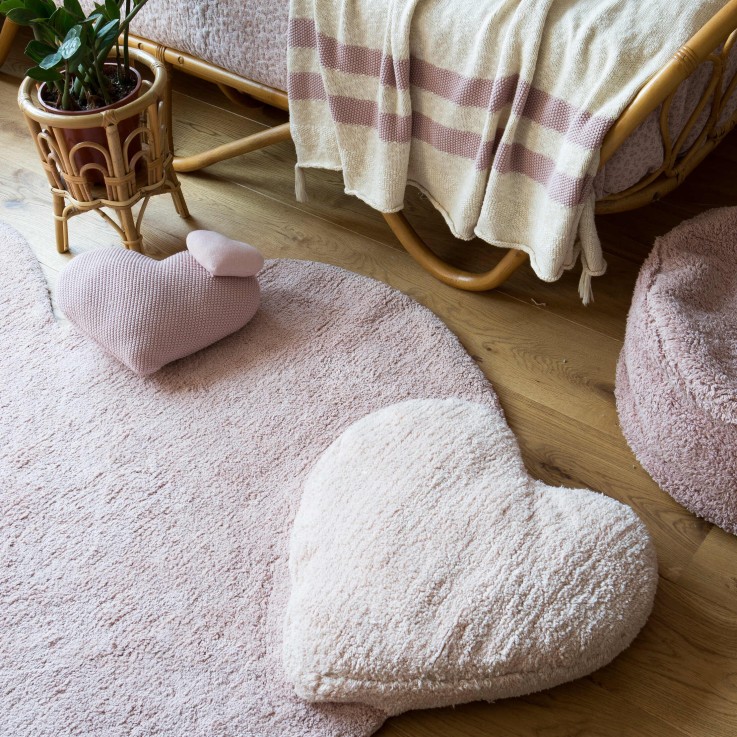 Tapis Cœur En Coton Amour Puffy