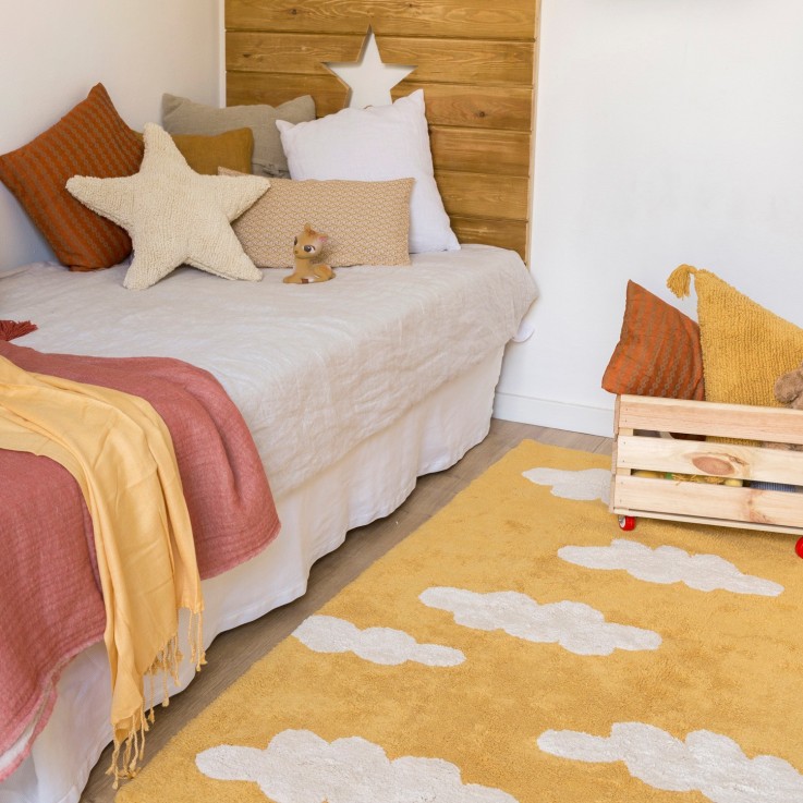 Tapis Rectangulaire En Coton Nuages