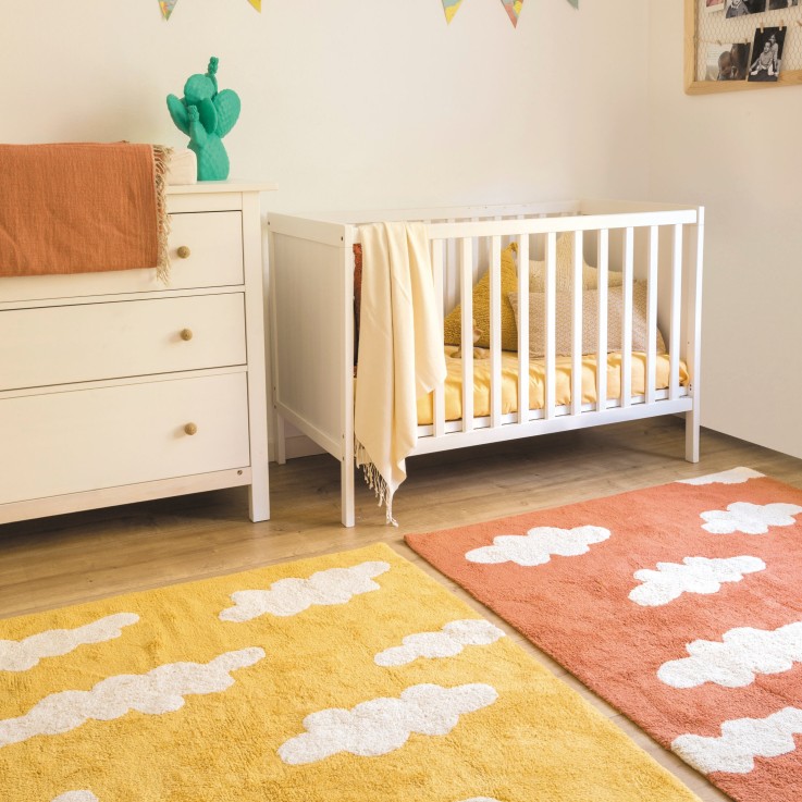 Tapis Rectangulaire En Coton Nuages