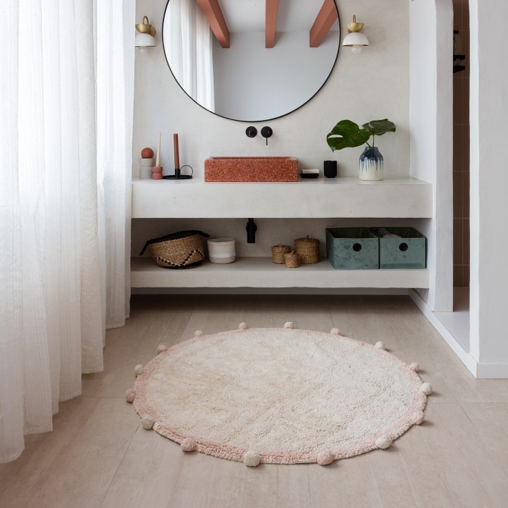 Tapis Rond En Coton Bubbly