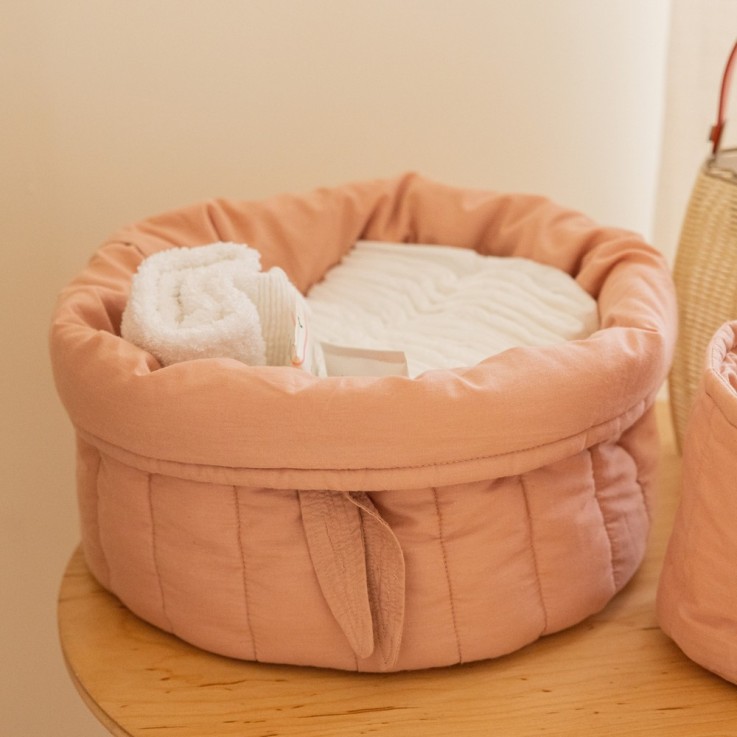 Lot De Deux Paniers Matelassés En Coton Bamboo