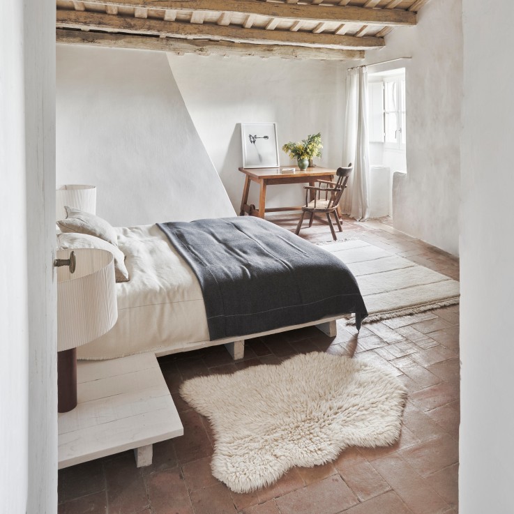 Tapis En Laine Woolly Mouton Beige