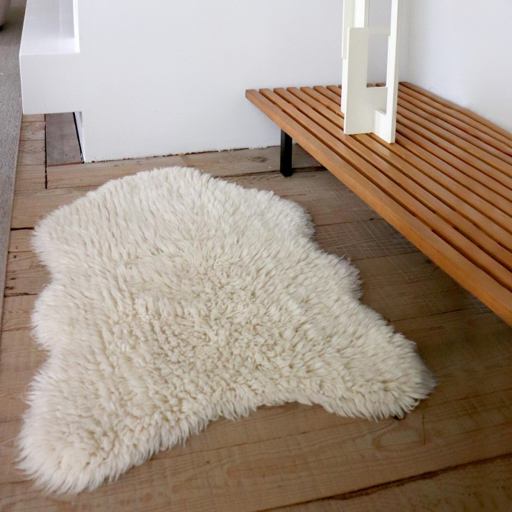Tapis En Laine Woolly Mouton Beige