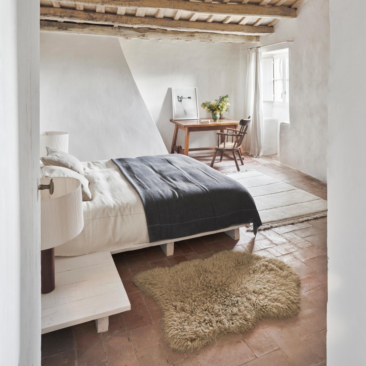 Tapis En Laine Woolly Mouton Beige