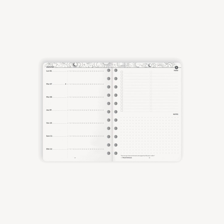 Agenda 2026 spirale A6 Matière recyclée