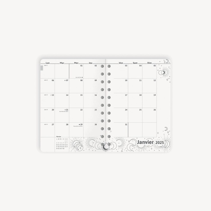 Agenda 2026 spirale A6 Matière recyclée