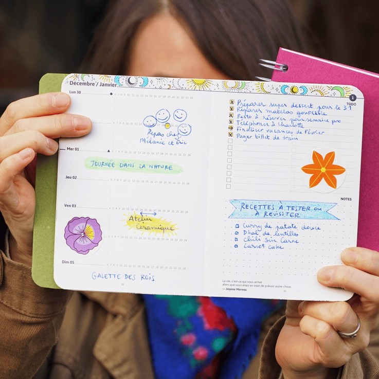 Agenda 2026 spirale A6 Matière recyclée