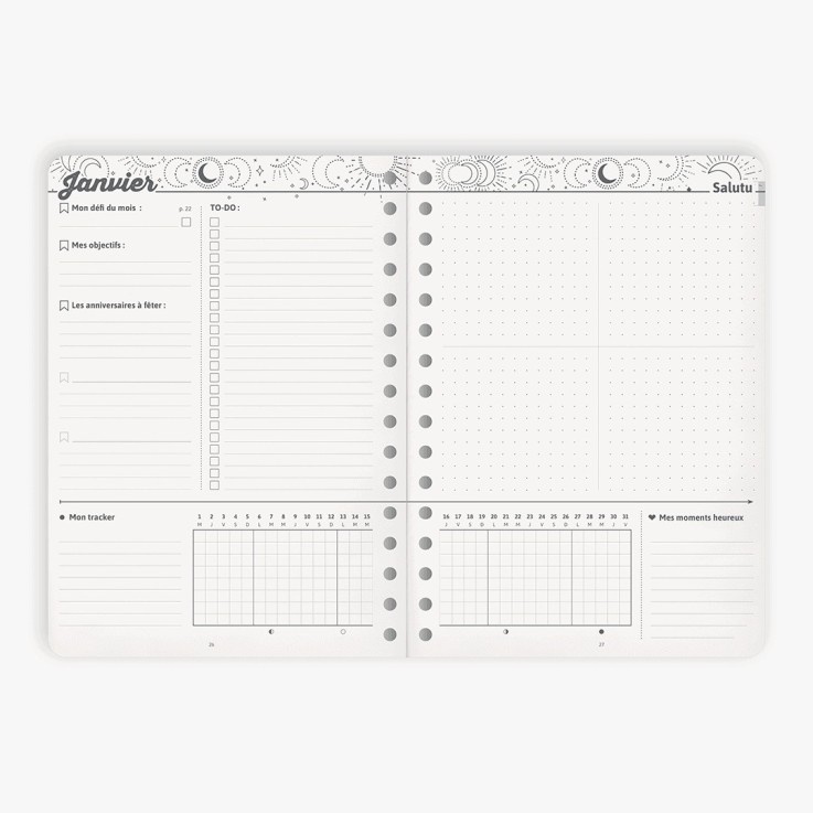 Agenda 2026 spirale A5 Matière recyclée