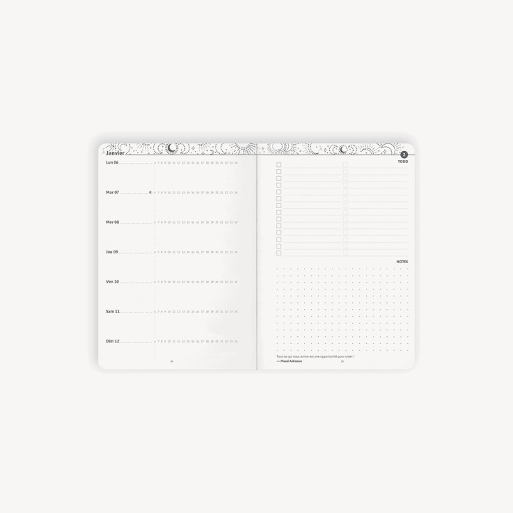 Agenda 2026 souple A6 Matière recyclée