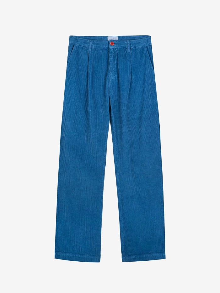Pantalon Velours Bleu