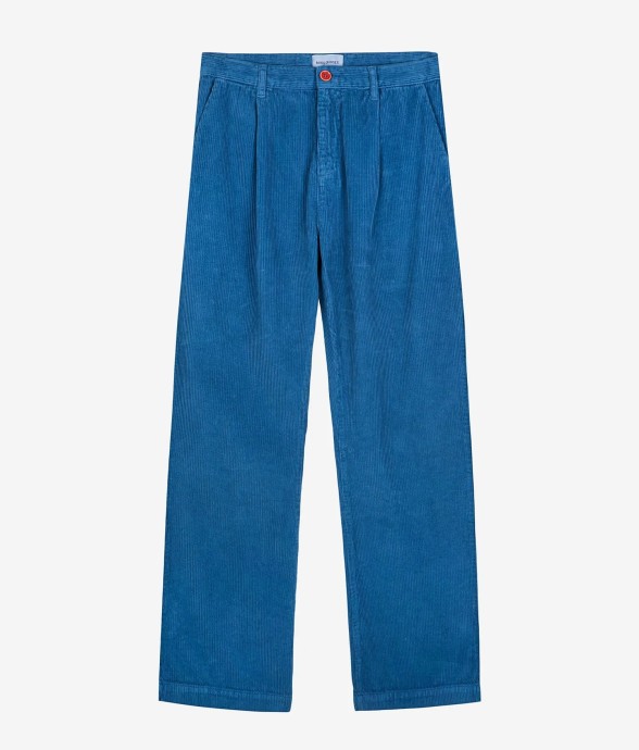 Pantalon Velours Bleu