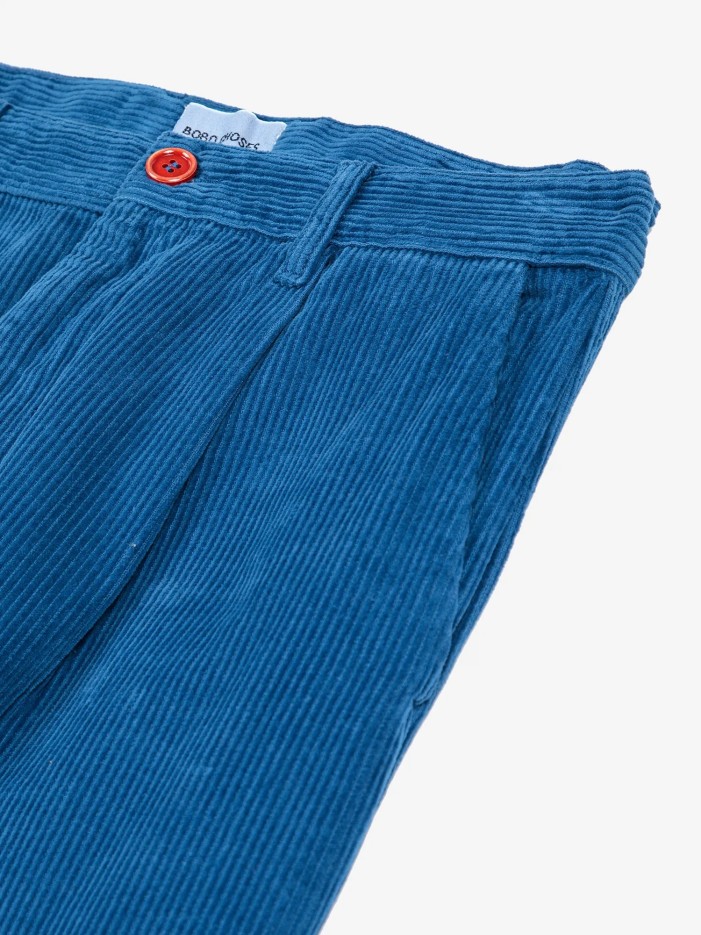 Pantalon Velours Bleu