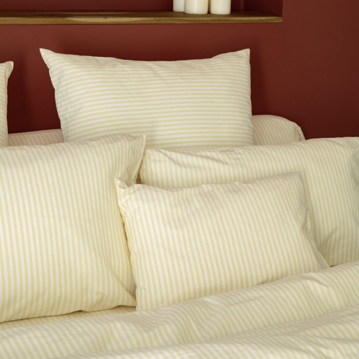 Taie d'oreiller Percale de Coton Bio rayé