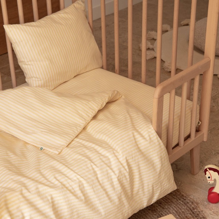 Taie d'oreiller Percale de Coton Bio rayé