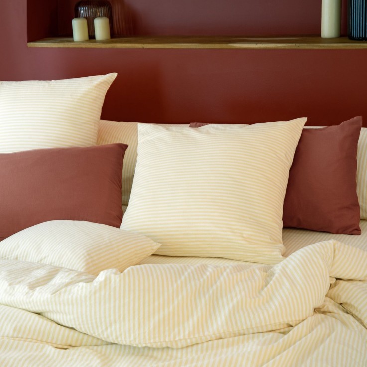 Housse de couette Adulte Percale de Coton Bio rayé