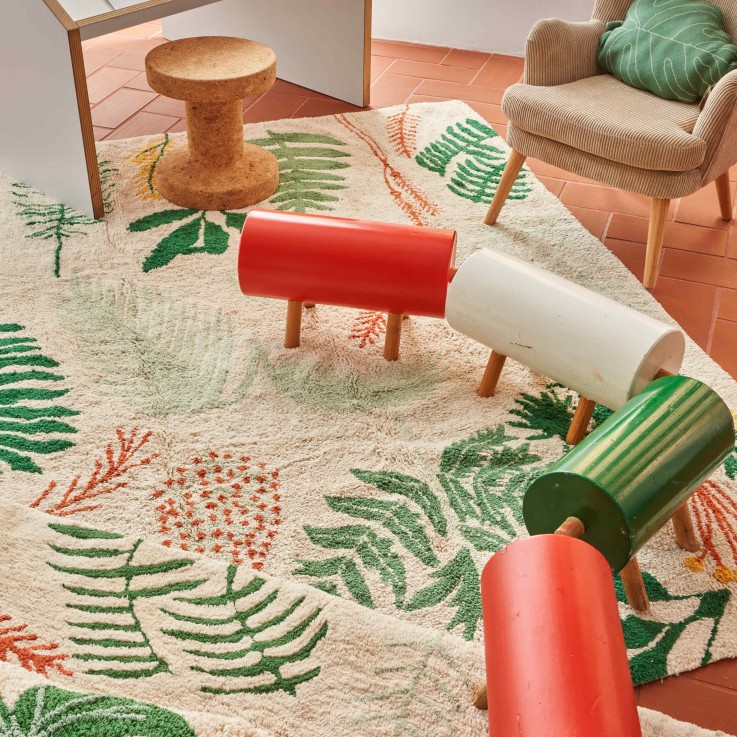 Tapis Rectangulaire En Coton Plantes Botaniques Plants