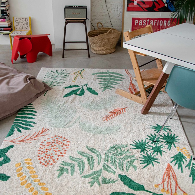 Tapis Rectangulaire En Coton Plantes Botaniques Plants